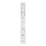 Platinum Round Natural Diamond Eternity Band – 1.5 mm Stones - view 4