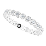 Platinum Round Natural Diamond Eternity Band – 1.5 mm Stones - view 5