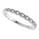 Platinum Round Natural Diamond Anniversary Band – .07 CTW - view 5