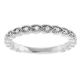 Platinum Round Natural Diamond Anniversary Band – .07 CTW - view 3