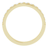 14K Gold Round Lab-Grown Diamond Milgrain Edge Anniversary Band – 3/8 CTW - Yellow Gold - view 2
