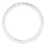 Platinum Round Natural Diamond Milgrain Edge Anniversary Band – 1/5–3/8 CTW - view 2