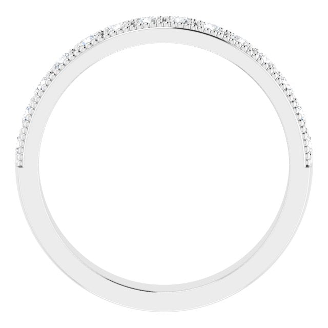 Platinum Round Natural Diamond Milgrain Edge Anniversary Band – 1/5–3/8 CTW - view 2