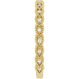 14K Gold Round Natural Diamond Anniversary Band – .07 CTW - Yellow Gold - view 4