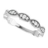 Platinum Round Lab-Grown Diamond Infinity-Inspired Anniversary Band – 1/5 CTW - view 5
