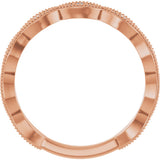 14K Gold Round Lab-Grown Diamond Infinity-Inspired Anniversary Band – 1/5 CTW - Rose Gold - view 2