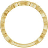 14K Gold Round Lab-Grown Diamond Infinity-Inspired Anniversary Band – 1/5 CTW - Yellow Gold - view 2