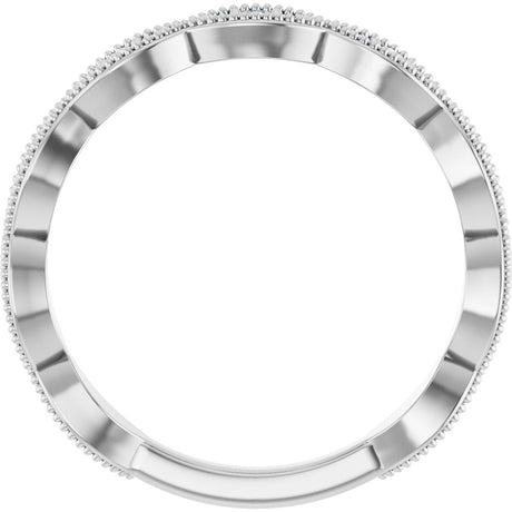 Platinum Round Lab-Grown Diamond Infinity-Inspired Anniversary Band – 1/5 CTW - view 2