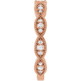 14K Gold Round Lab-Grown Diamond Infinity-Inspired Anniversary Band – 1/5 CTW - Rose Gold - view 4