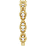 14K Gold Round Lab-Grown Diamond Infinity-Inspired Anniversary Band – 1/5 CTW - Yellow Gold - view 4