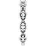 Platinum Round Lab-Grown Diamond Infinity-Inspired Anniversary Band – 1/5 CTW - view 4