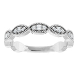 Platinum Round Lab-Grown Diamond Infinity-Inspired Anniversary Band – 1/5 CTW - view 3