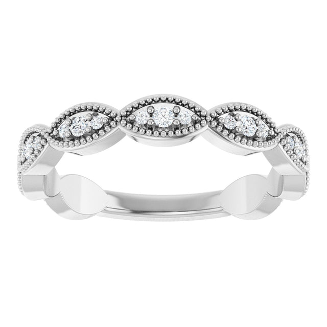 Platinum Round Lab-Grown Diamond Infinity-Inspired Anniversary Band – 1/5 CTW - view 3