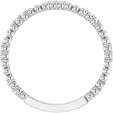 Platinum Round Lab-Grown Diamond Beaded Anniversary Band – 1/8 CTW - view 2