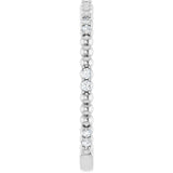 Platinum Round Lab-Grown Diamond Beaded Anniversary Band – 1/8 CTW - view 4