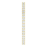 14K Gold Round Natural Diamond Shared-Prong Eternity Band – 1.3 mm Stones (3/8–1/2 CTW) - Yellow Gold - view 4