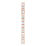 14K Gold Round Lab-Grown Diamond Shared-Prong Eternity Band – 1.3 mm Stones (3/8–1/2 CTW) - Rose Gold - view 4