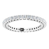 Platinum Round Natural Diamond Shared-Prong Eternity Band – 1.5 mm Stones (1/2–5/8 CTW) - view 3