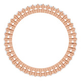 14K Gold Round Natural Diamond Shared-Prong Eternity Band – 1.3 mm Stones (3/8–1/2 CTW) - Rose Gold - view 2