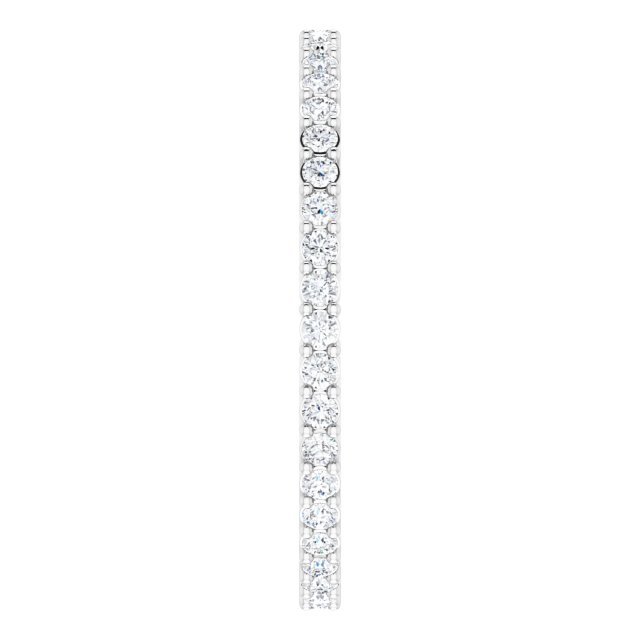 Platinum Round Lab-Grown Diamond Shared-Prong Eternity Band – 1.3 mm Stones (3/8–1/2 CTW) - view 4