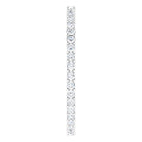 14K Gold Round Natural Diamond Shared-Prong Eternity Band – 1.3 mm Stones (3/8–1/2 CTW) - White Gold - view 4