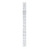 14K Gold Round Natural Diamond Shared-Prong Eternity Band – 1.3 mm Stones (3/8–1/2 CTW) - White Gold - view 4