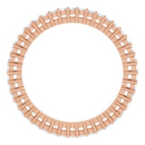 14K Gold Round Natural Diamond Shared-Prong Eternity Band – 1.3 mm Stones (3/8–1/2 CTW) - Rose Gold - view 2