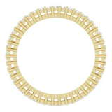 14K Gold Round Natural Diamond Shared-Prong Eternity Band – 1.3 mm Stones (3/8–1/2 CTW) - Yellow Gold - view 2