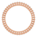 14K Gold Round Natural Diamond Shared-Prong Eternity Band – 1.3 mm Stones (3/8–1/2 CTW) - Rose Gold - view 2