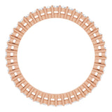 14K Gold Round Natural Diamond Shared-Prong Eternity Band – 1.3 mm Stones (3/8–1/2 CTW) - Rose Gold - view 2