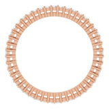 14K Gold Round Lab-Grown Diamond Shared-Prong Eternity Band – 1.3 mm Stones (3/8–1/2 CTW) - Rose Gold - view 2