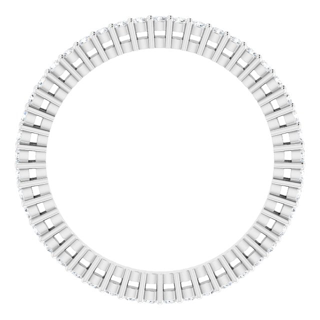 Platinum Round Lab-Grown Diamond Shared-Prong Eternity Band – 1.3 mm Stones (3/8–1/2 CTW) - view 2