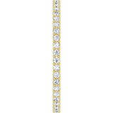 14K Gold Round Natural Diamond Shared-Prong Eternity Band – 1.3 mm Stones (3/8–1/2 CTW) - Yellow Gold - view 4