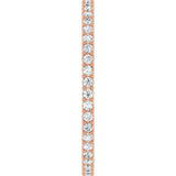 14K Gold Round Natural Diamond Shared-Prong Eternity Band – 1.3 mm Stones (3/8–1/2 CTW) - Rose Gold - view 4