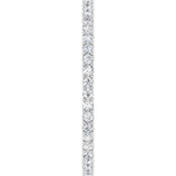 14K Gold Round Lab-Grown Diamond Shared-Prong Eternity Band – 1.3 mm Stones (3/8–1/2 CTW) - White Gold - view 4
