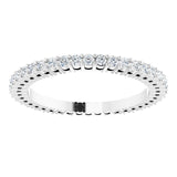 Platinum Round Natural Diamond Shared-Prong Eternity Band – 1.3 mm Stones (3/8–1/2 CTW) - view 3
