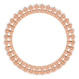14K Gold Round Lab-Grown Diamond Shared-Prong Eternity Band – 1.5 mm Stones (1/2 CTW) - Rose Gold - view 2
