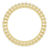 14K Gold Round Lab-Grown Diamond Shared-Prong Eternity Band – 1.5 mm Stones (1/2 CTW) - Yellow Gold - view 2