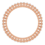 14K Gold Round Lab-Grown Diamond Shared-Prong Eternity Band – 1.3 mm Stones (3/8–1/2 CTW) - Rose Gold - view 2