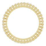 14K Gold Round Natural Diamond Shared-Prong Eternity Band – 1.3 mm Stones (3/8–1/2 CTW) - Yellow Gold - view 2