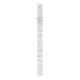 14K Gold Round Natural Diamond Shared-Prong Eternity Band – 1.3 mm Stones (3/8–1/2 CTW) - White Gold - view 4