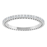 14K Gold Round Lab-Grown Diamond Shared-Prong Eternity Band – 1.3 mm Stones (3/8–1/2 CTW) - White Gold - view 3