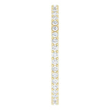 14K Gold Round Lab-Grown Diamond Shared-Prong Eternity Band – 1.3 mm Stones (3/8–1/2 CTW) - Yellow Gold - view 4