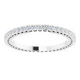 Platinum Round Lab-Grown Diamond Shared-Prong Eternity Band – 1.3 mm Stones (3/8–1/2 CTW) - view 3
