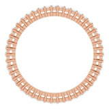 14K Gold Round Natural Diamond Shared-Prong Eternity Band – 1.3 mm Stones (3/8–1/2 CTW) - Rose Gold - view 2