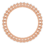 14K Gold Round Lab-Grown Diamond Shared-Prong Eternity Band – 1.5 mm Stones (1/2 CTW) - Rose Gold - view 2
