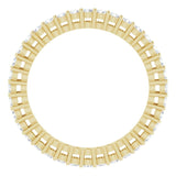 14K Gold Round Lab-Grown Diamond Shared-Prong Eternity Band – 1.5 mm Stones (1/2 CTW) - Yellow Gold - view 2