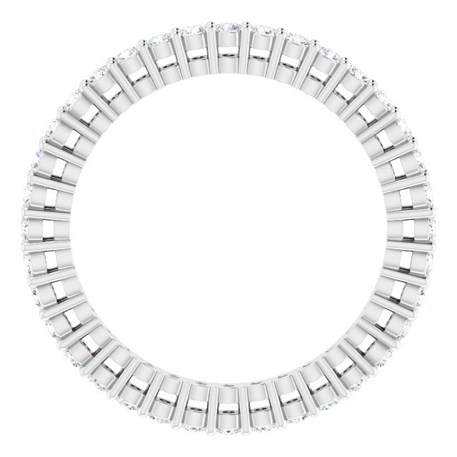 Platinum Round Lab-Grown Diamond Shared-Prong Eternity Band – 1.5 mm Stones (1/2 CTW) - view 2
