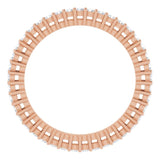 14K Gold Round Natural Diamond Shared-Prong Eternity Band – 1.3 mm Stones (3/8–1/2 CTW) - Rose Gold - view 2
