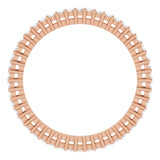 14K Gold Round Natural Diamond Shared-Prong Eternity Band – 1.3 mm Stones (3/8–1/2 CTW) - Rose Gold - view 2